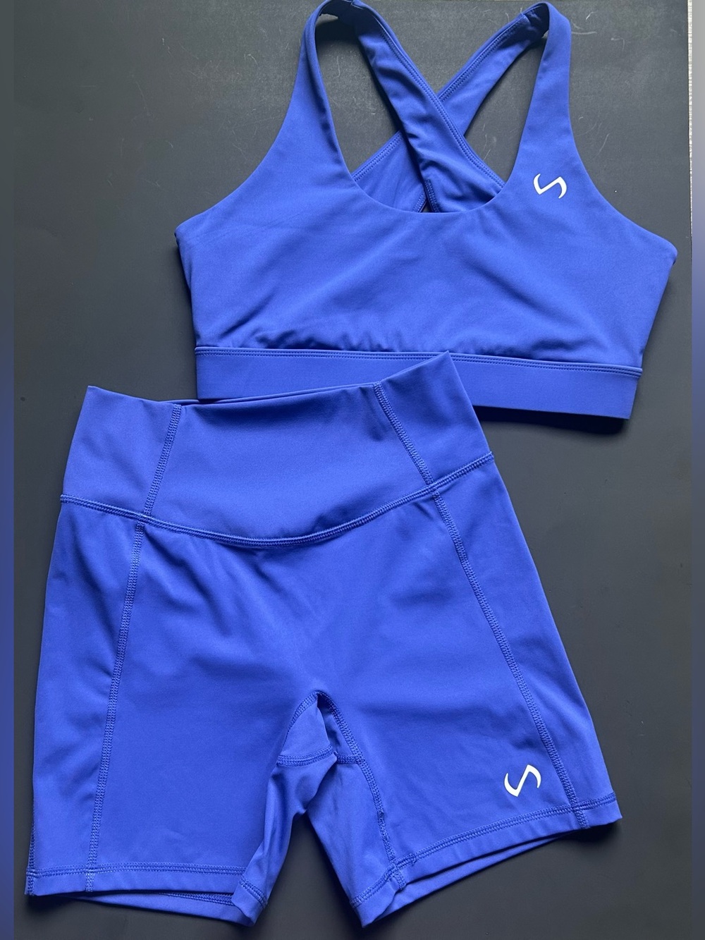 TLF Hyper Power Bra + Shorts Bundle — Violet, Size M Like New